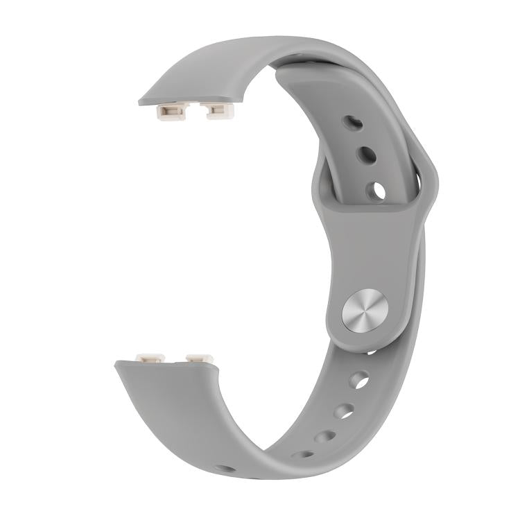For Huawei Band 10 / 10 NFC Solid Color Metal Reverse Buckle Flat Silicone Watch Band
