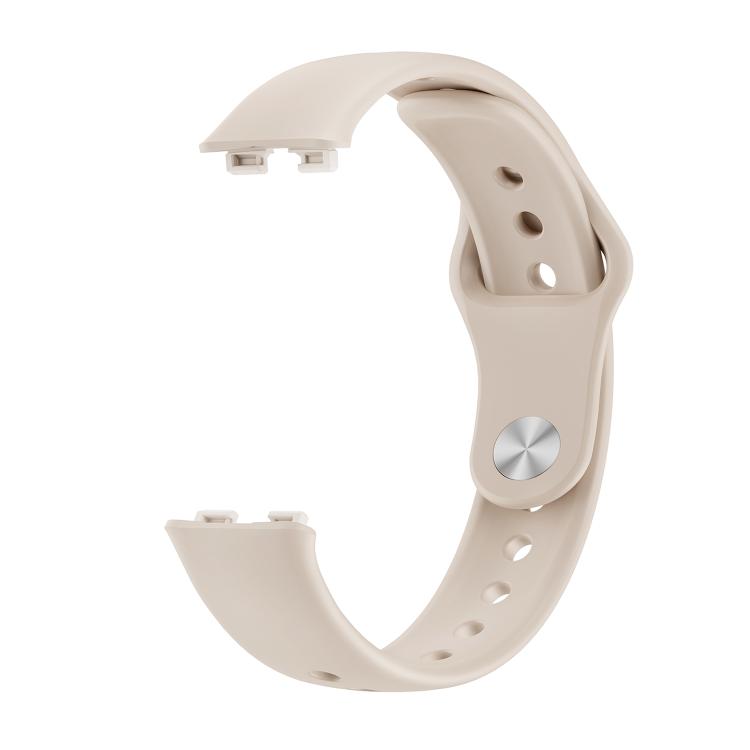 For Huawei Band 10 / 10 NFC Solid Color Metal Reverse Buckle Flat Silicone Watch Band