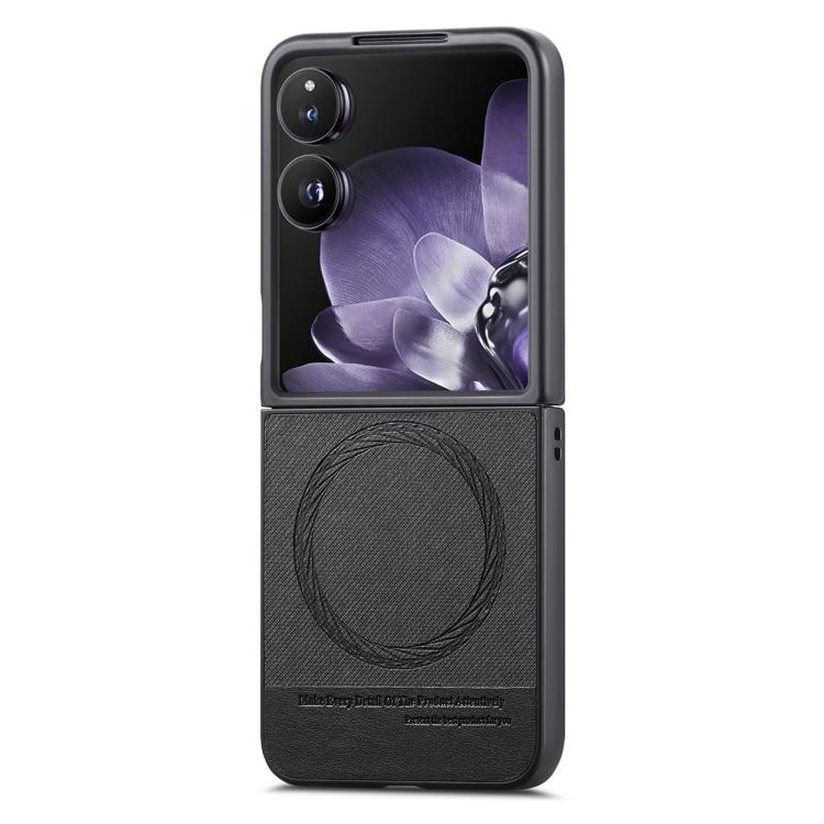 For Xiaomi Mix Flip Twill Fabric Leather Skin Magnetic Back Phone Case