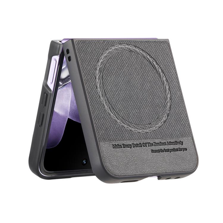For Xiaomi Mix Flip Twill Fabric Leather Skin Magnetic Back Phone Case