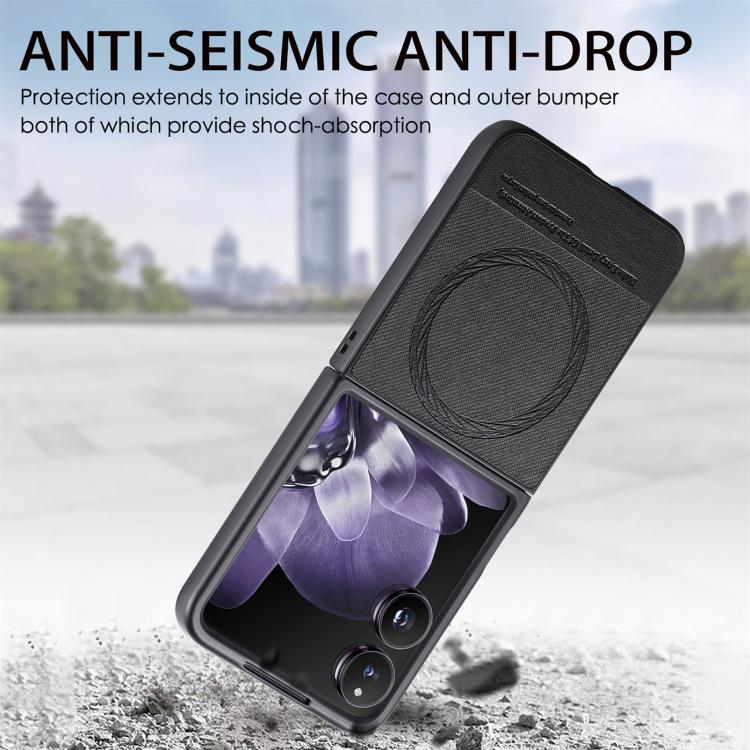 For Xiaomi Mix Flip Twill Fabric Leather Skin Magnetic Back Phone Case