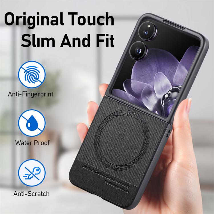For Xiaomi Mix Flip Twill Fabric Leather Skin Magnetic Back Phone Case