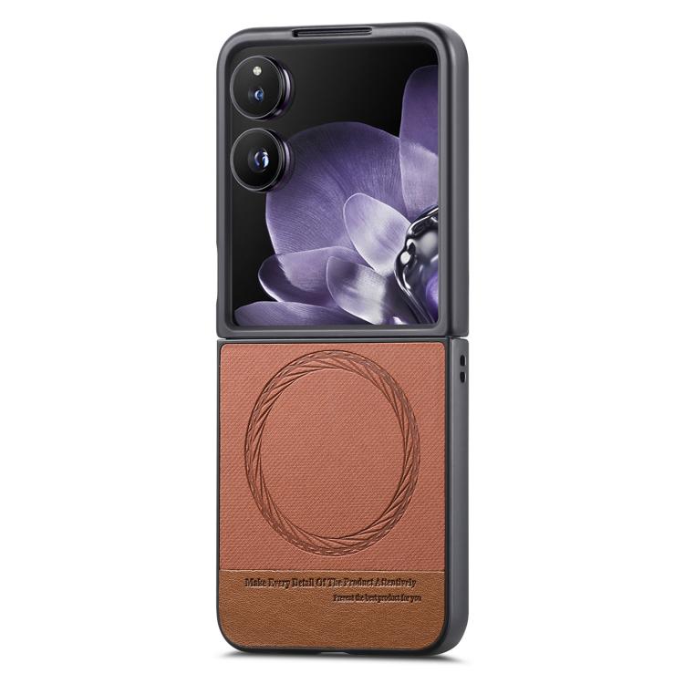 For Xiaomi Mix Flip Twill Fabric Leather Skin Magnetic Back Phone Case