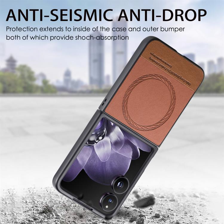 For Xiaomi Mix Flip Twill Fabric Leather Skin Magnetic Back Phone Case