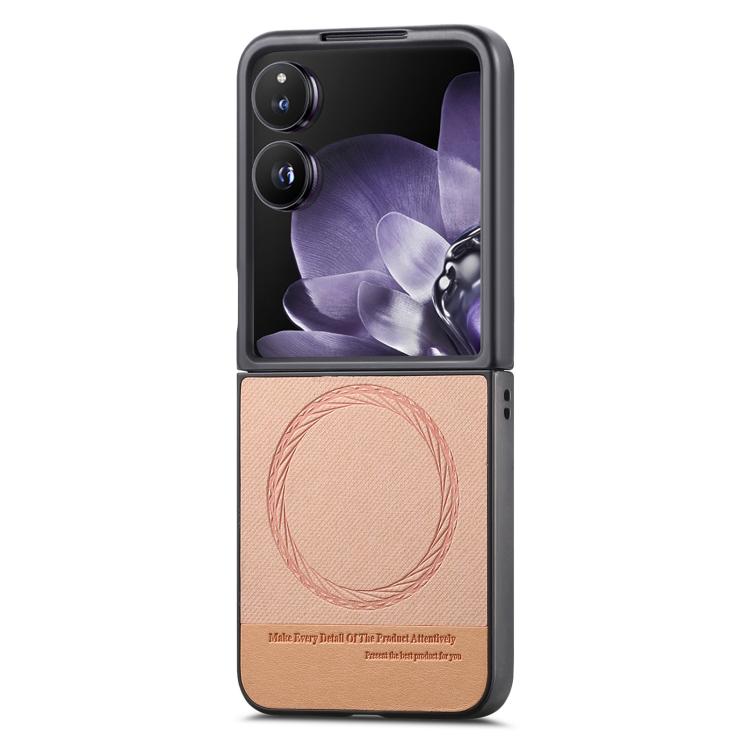 For Xiaomi Mix Flip Twill Fabric Leather Skin Magnetic Back Phone Case
