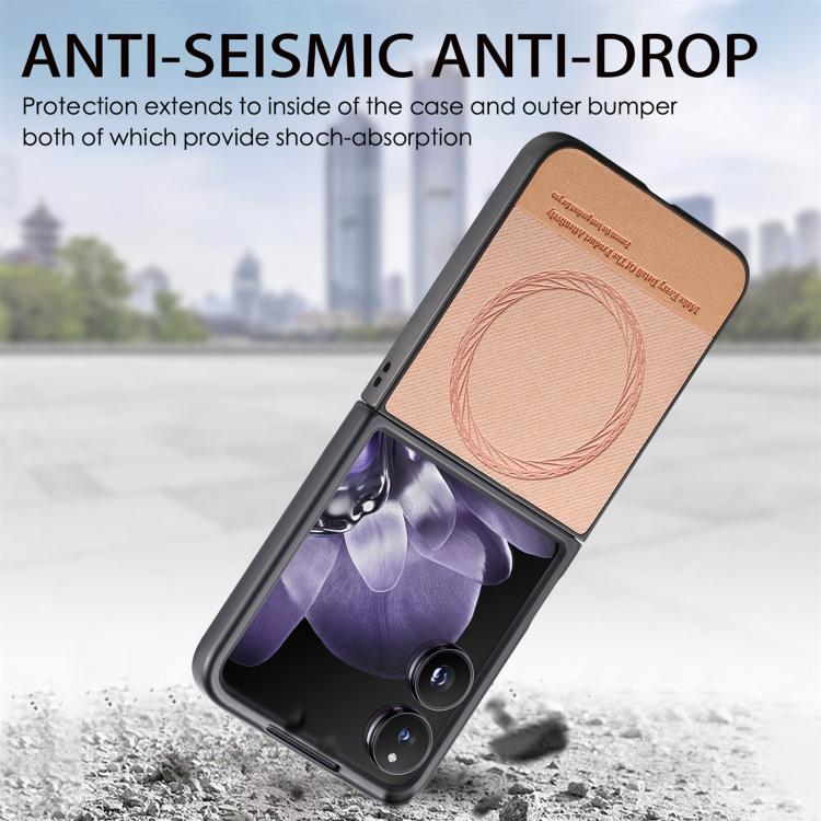 For Xiaomi Mix Flip Twill Fabric Leather Skin Magnetic Back Phone Case