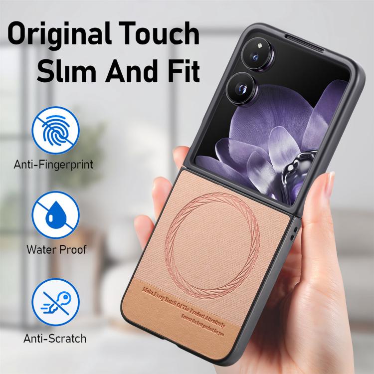 For Xiaomi Mix Flip Twill Fabric Leather Skin Magnetic Back Phone Case