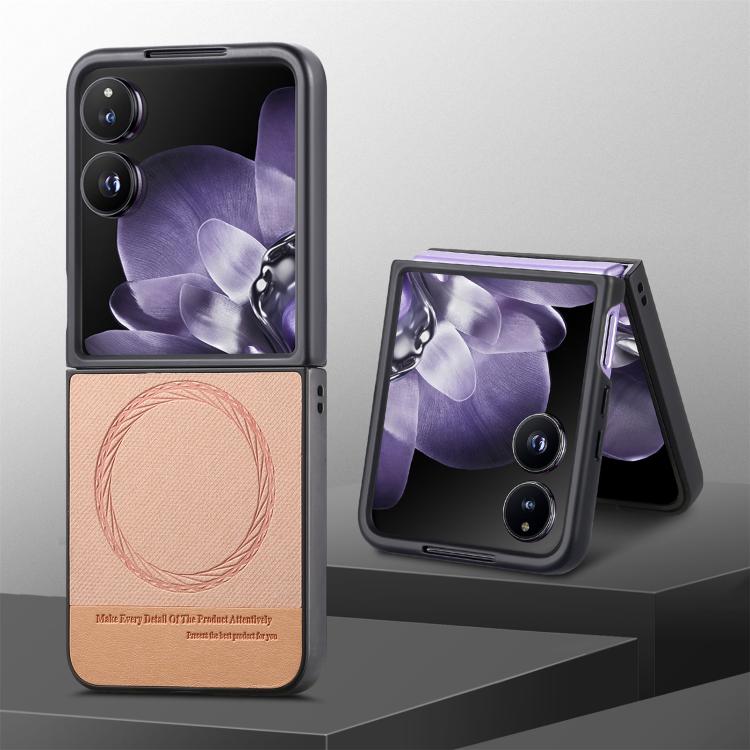 For Xiaomi Mix Flip Twill Fabric Leather Skin Magnetic Back Phone Case