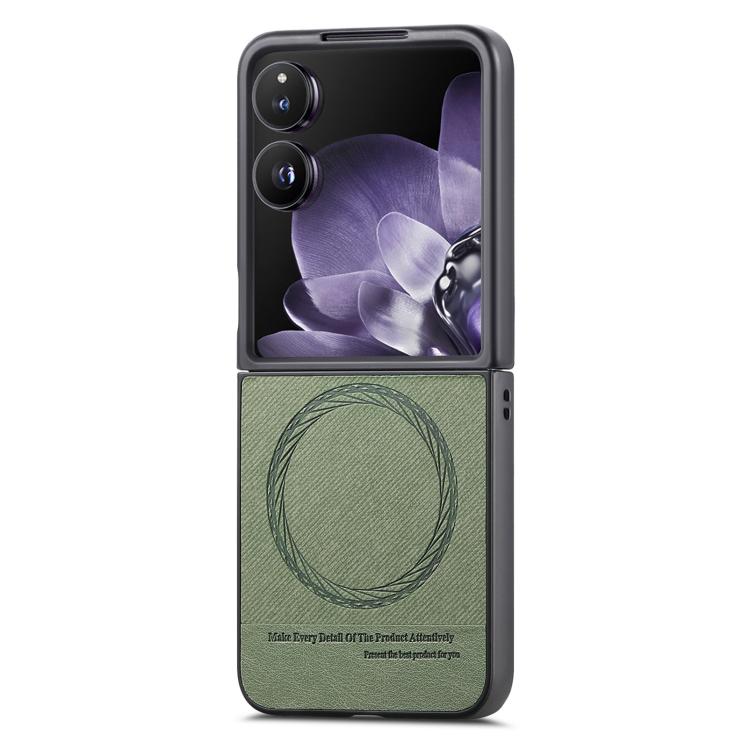 For Xiaomi Mix Flip Twill Fabric Leather Skin Magnetic Back Phone Case