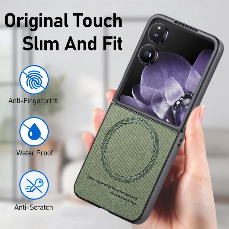 For Xiaomi Mix Flip Twill Fabric Leather Skin Magnetic Back Phone Case