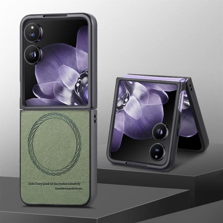 For Xiaomi Mix Flip Twill Fabric Leather Skin Magnetic Back Phone Case