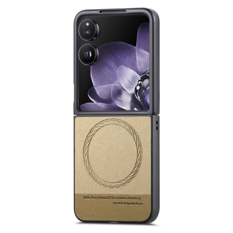 For Xiaomi Mix Flip Twill Fabric Leather Skin Magnetic Back Phone Case