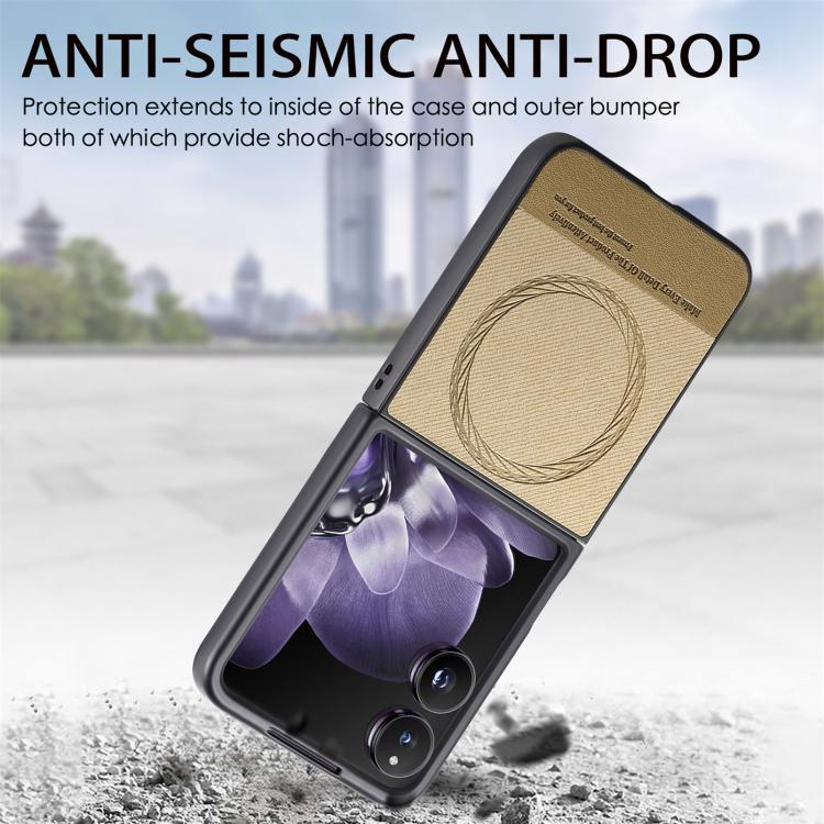 For Xiaomi Mix Flip Twill Fabric Leather Skin Magnetic Back Phone Case