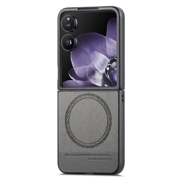 For Xiaomi Mix Flip Twill Fabric Leather Skin Magnetic Back Phone Case