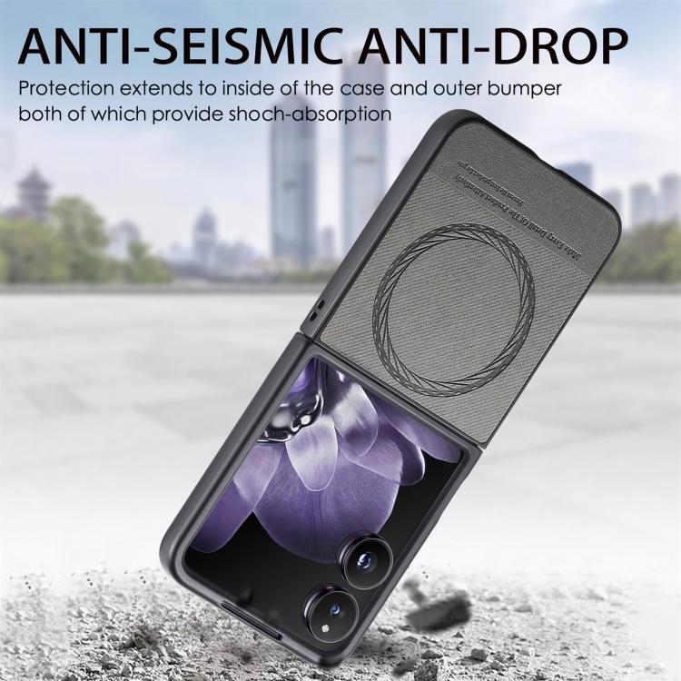 For Xiaomi Mix Flip Twill Fabric Leather Skin Magnetic Back Phone Case