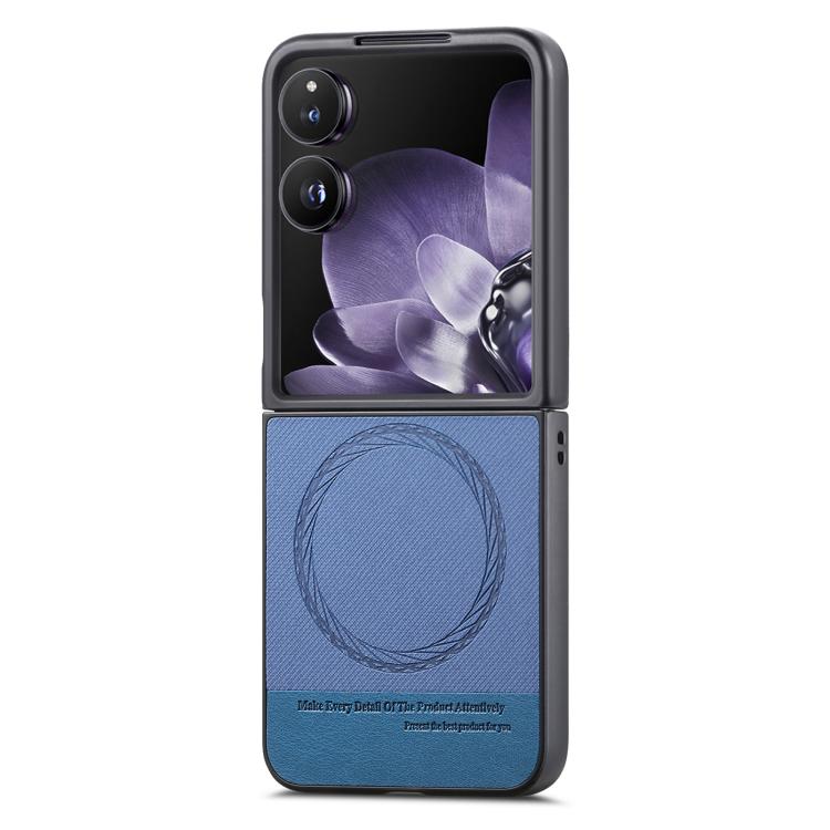 For Xiaomi Mix Flip Twill Fabric Leather Skin Magnetic Back Phone Case
