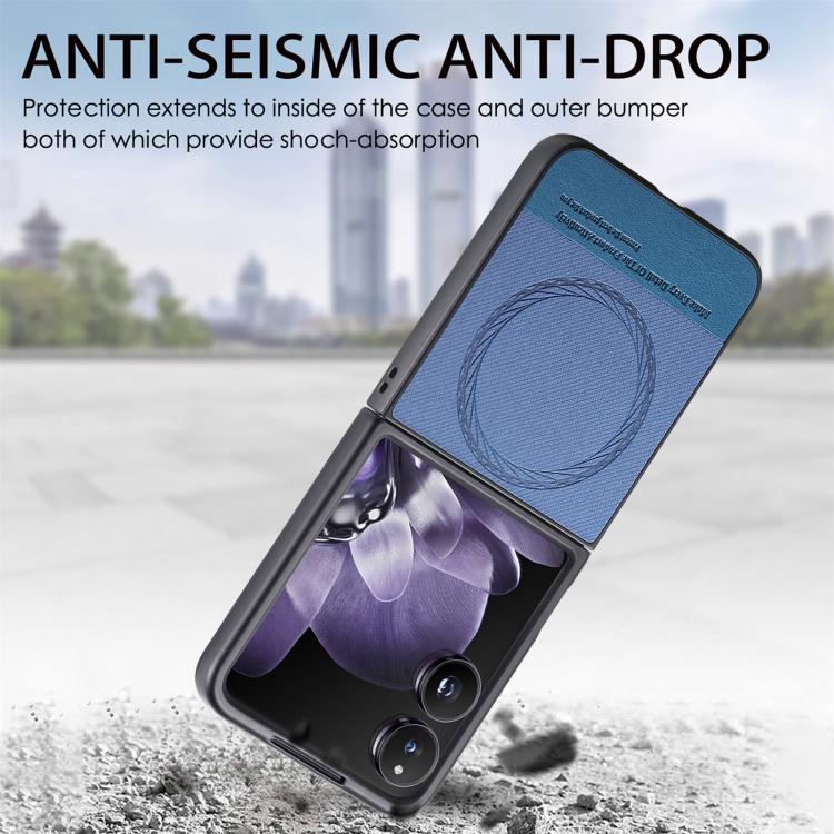 For Xiaomi Mix Flip Twill Fabric Leather Skin Magnetic Back Phone Case