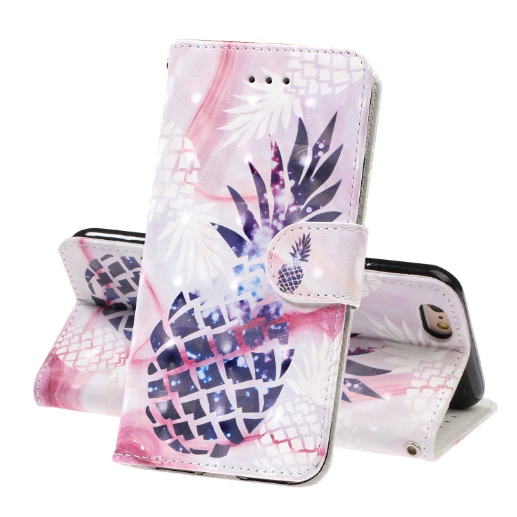 For iPhone 8 / 7 3D Visual Painting Left And Right Open Leather Case With Bracket & Card Slot & Wallet & Bracelet