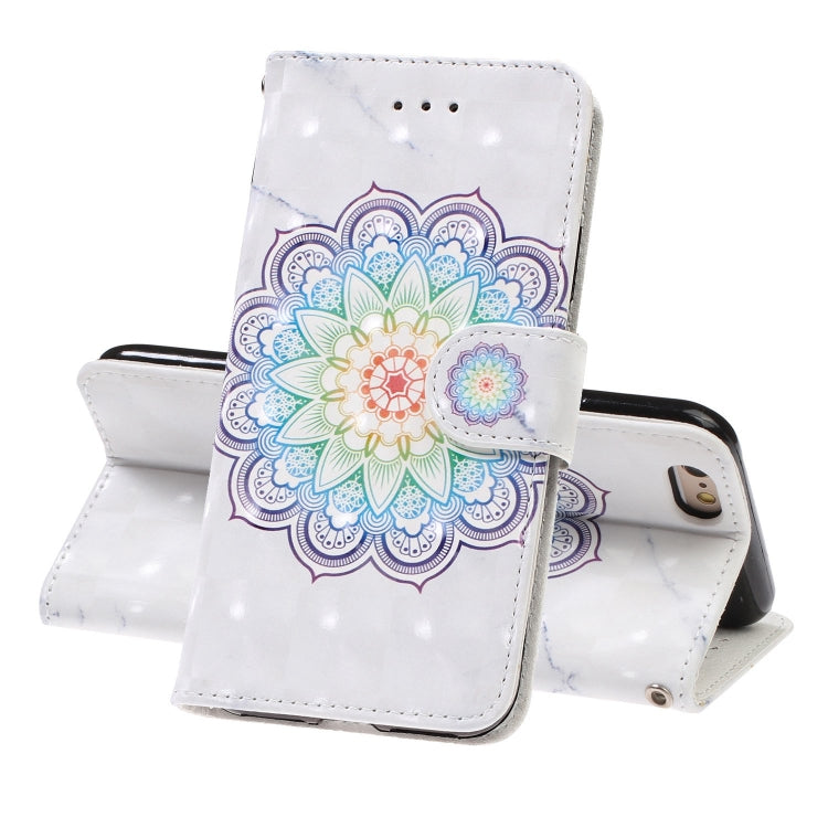 For iPhone 8 / 7 3D Visual Painting Left And Right Open Leather Case With Bracket & Card Slot & Wallet & Bracelet