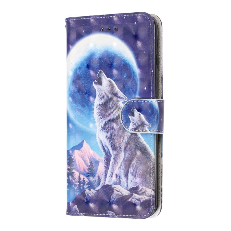 For iPhone 8 / 7 3D Visual Painting Left And Right Open Leather Case With Bracket & Card Slot & Wallet & Bracelet