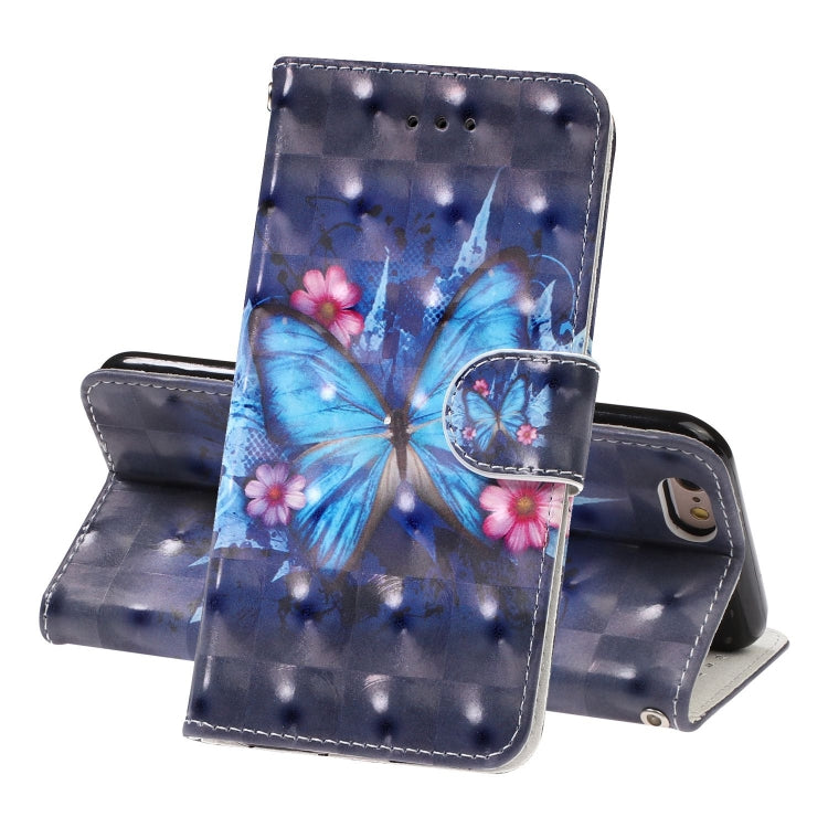 For iPhone 8 / 7 3D Visual Painting Left And Right Open Leather Case With Bracket & Card Slot & Wallet & Bracelet