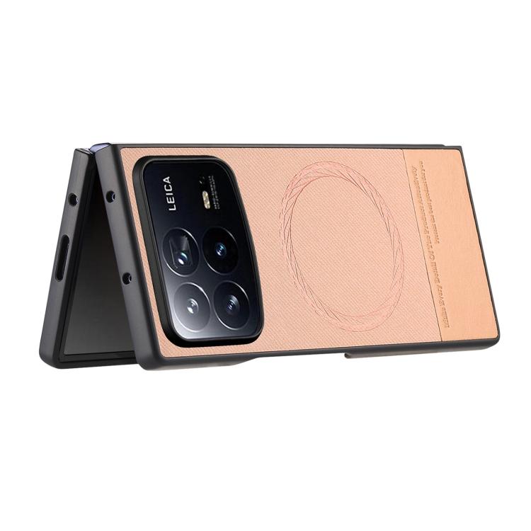 For Xiaomi Mix Fold 4 Twill Fabric Leather Skin Magnetic Back Phone Case