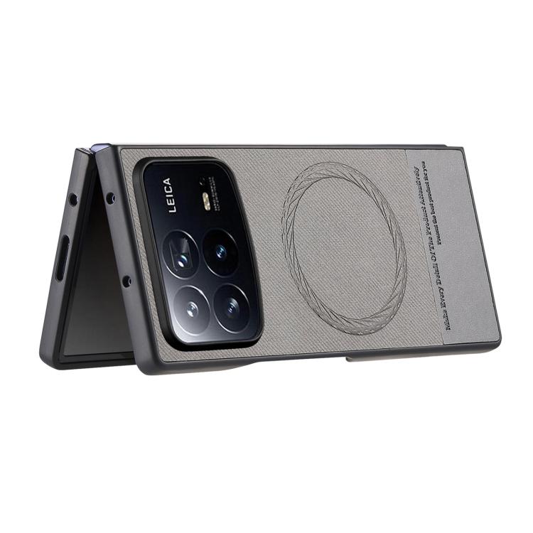 For Xiaomi Mix Fold 4 Twill Fabric Leather Skin Magnetic Back Phone Case