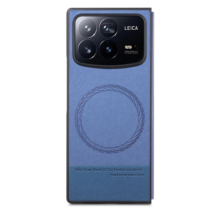 For Xiaomi Mix Fold 4 Twill Fabric Leather Skin Magnetic Back Phone Case