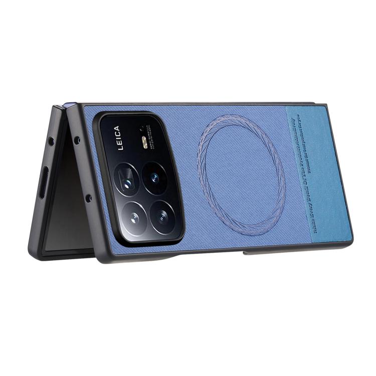 For Xiaomi Mix Fold 4 Twill Fabric Leather Skin Magnetic Back Phone Case