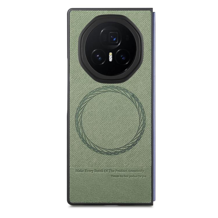 For Honor Magic V3 Twill Fabric Leather Skin Magnetic Back Phone Case