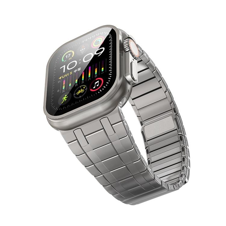 For Apple Watch 46mm / 49mm / 45mm / 44mm One Bead Magnetic Milan Stainless Steel Watch Band