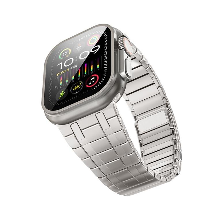 For Apple Watch 46mm / 49mm / 45mm / 44mm One Bead Magnetic Milan Stainless Steel Watch Band