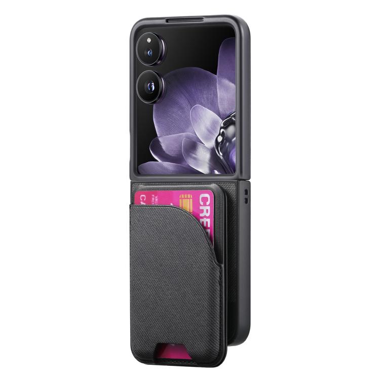 For Xiaomi Mix Flip Twill Fabric Leather Skin Card Bag Magnetic Back Phone Case