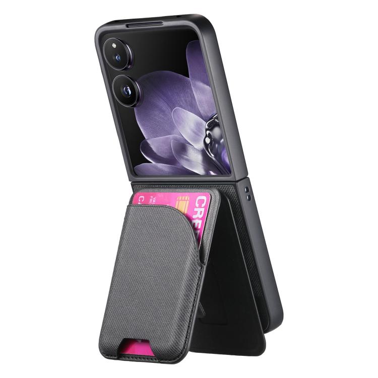 For Xiaomi Mix Flip Twill Fabric Leather Skin Card Bag Magnetic Back Phone Case