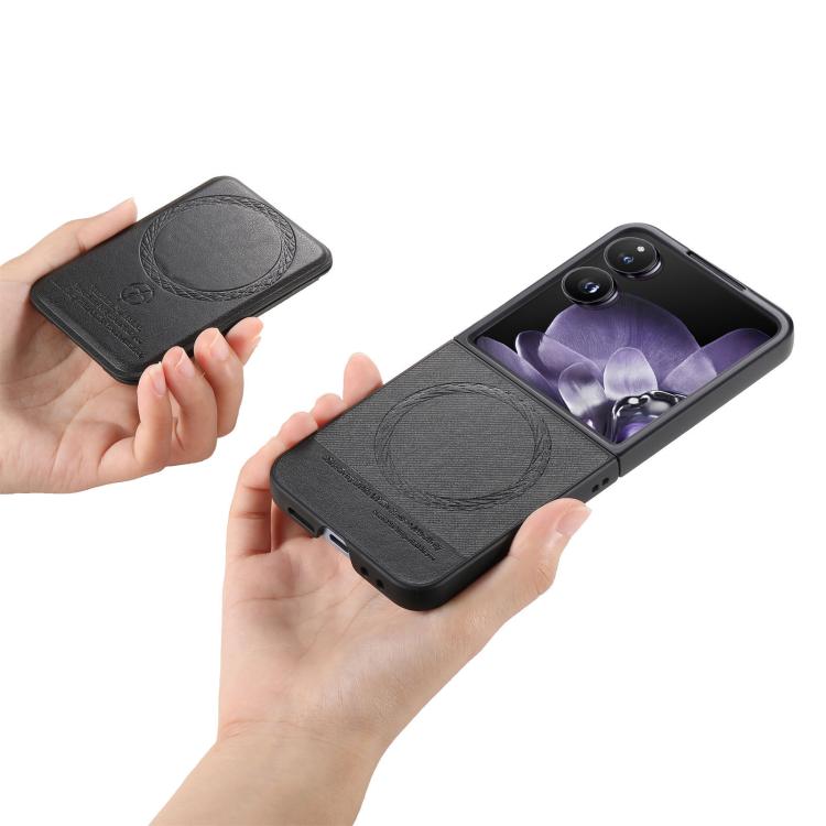 For Xiaomi Mix Flip Twill Fabric Leather Skin Card Bag Magnetic Back Phone Case