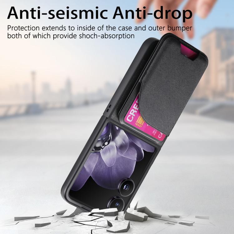 For Xiaomi Mix Flip Twill Fabric Leather Skin Card Bag Magnetic Back Phone Case