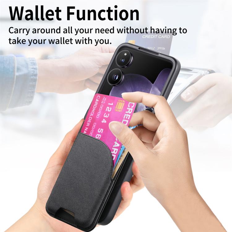 For Xiaomi Mix Flip Twill Fabric Leather Skin Card Bag Magnetic Back Phone Case