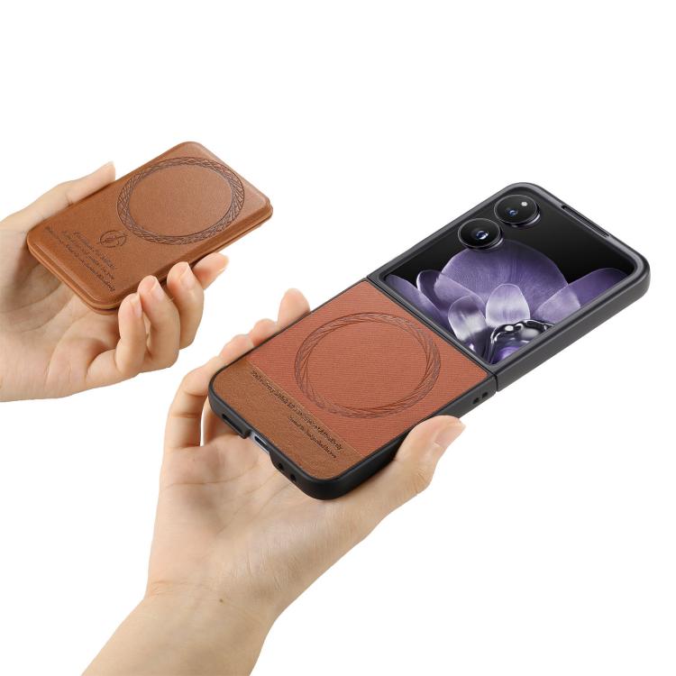 For Xiaomi Mix Flip Twill Fabric Leather Skin Card Bag Magnetic Back Phone Case