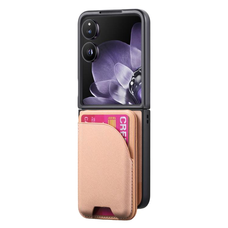 For Xiaomi Mix Flip Twill Fabric Leather Skin Card Bag Magnetic Back Phone Case