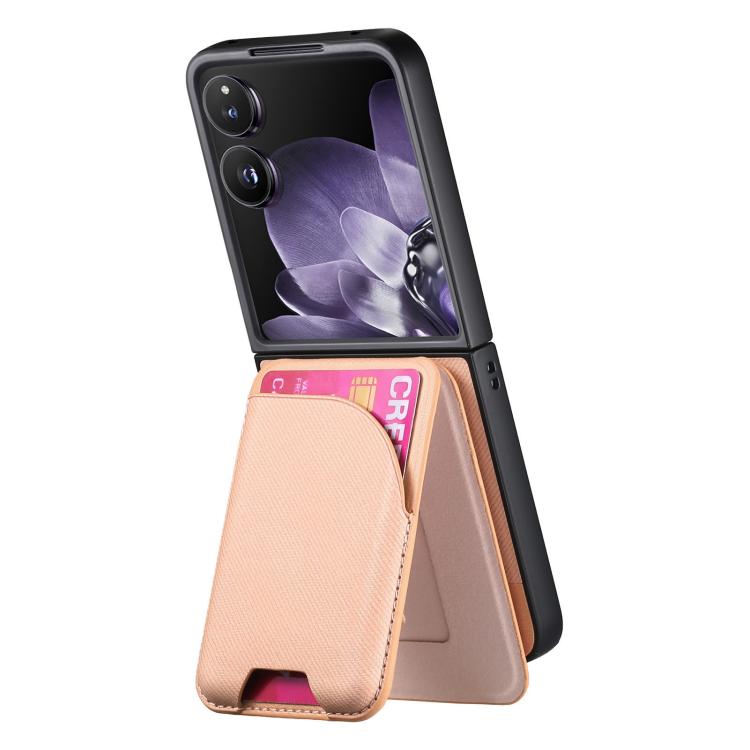 For Xiaomi Mix Flip Twill Fabric Leather Skin Card Bag Magnetic Back Phone Case