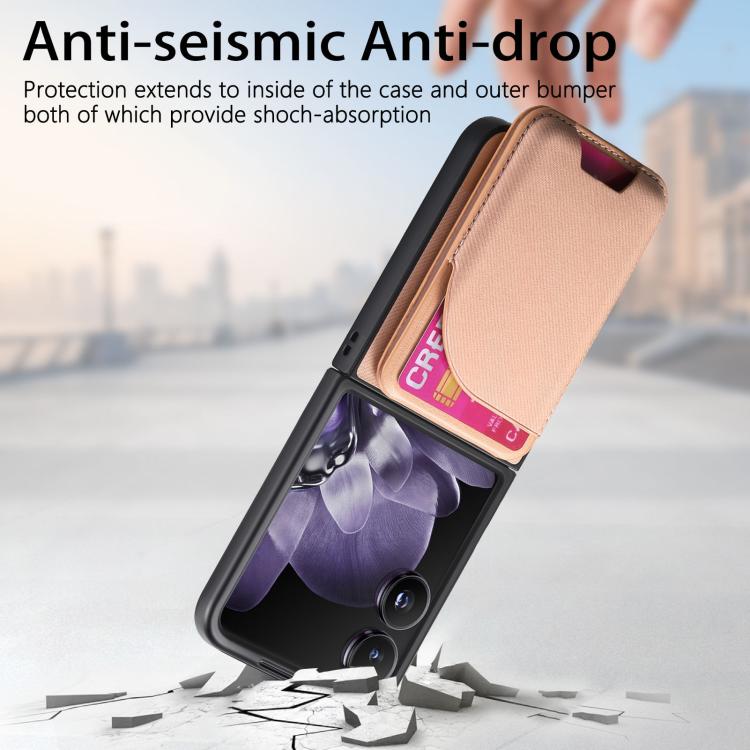 For Xiaomi Mix Flip Twill Fabric Leather Skin Card Bag Magnetic Back Phone Case