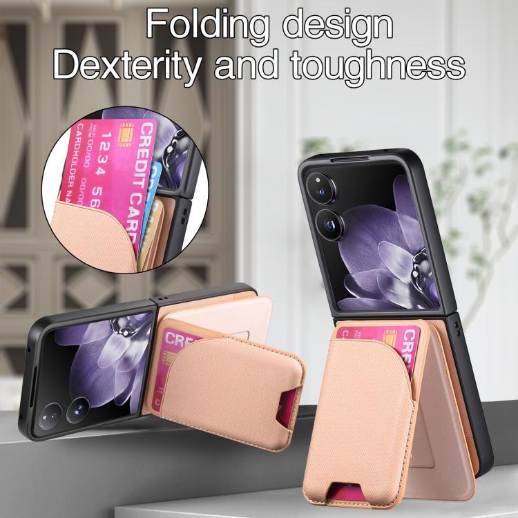For Xiaomi Mix Flip Twill Fabric Leather Skin Card Bag Magnetic Back Phone Case