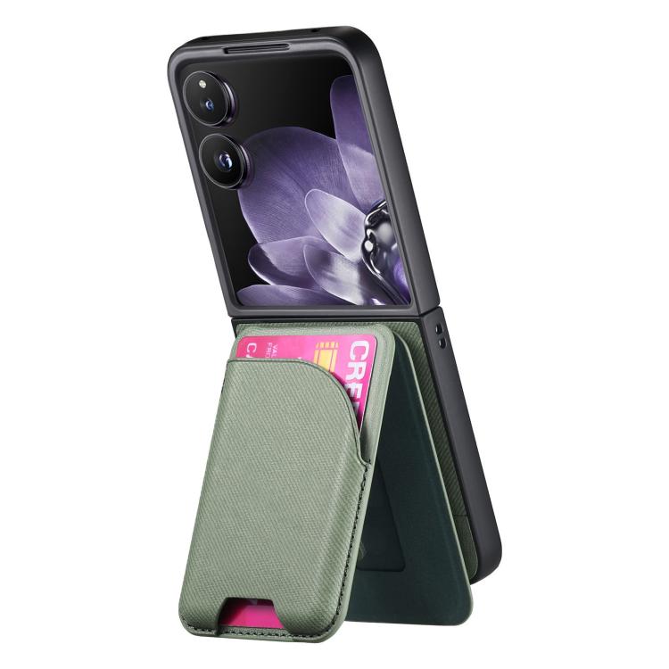 For Xiaomi Mix Flip Twill Fabric Leather Skin Card Bag Magnetic Back Phone Case
