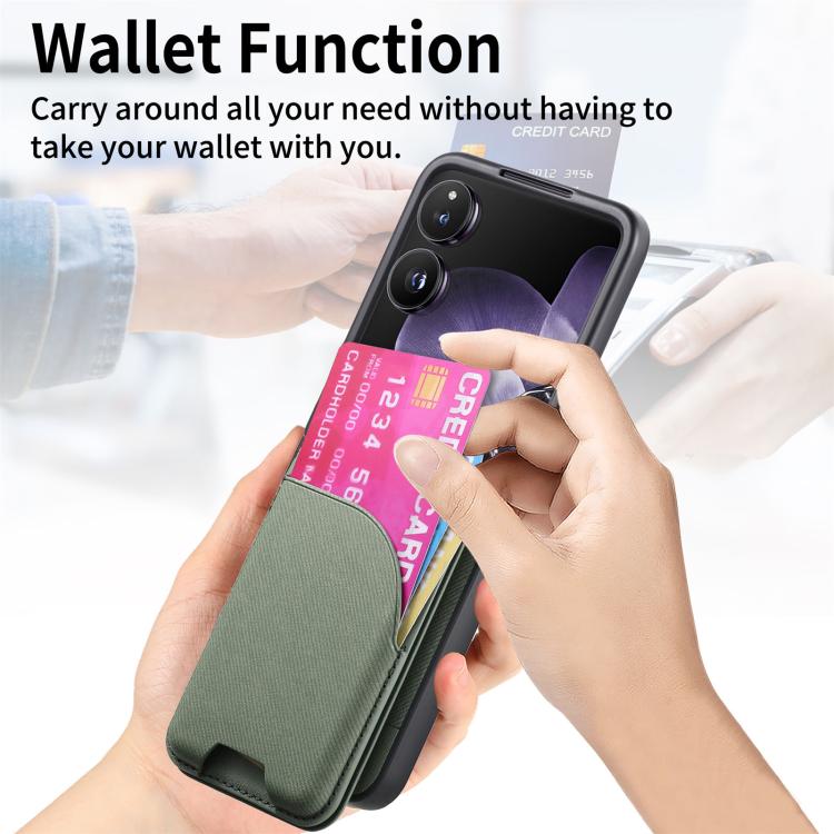 For Xiaomi Mix Flip Twill Fabric Leather Skin Card Bag Magnetic Back Phone Case