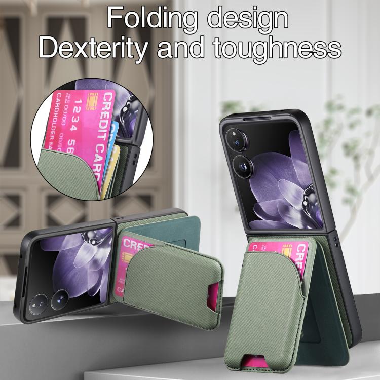 For Xiaomi Mix Flip Twill Fabric Leather Skin Card Bag Magnetic Back Phone Case