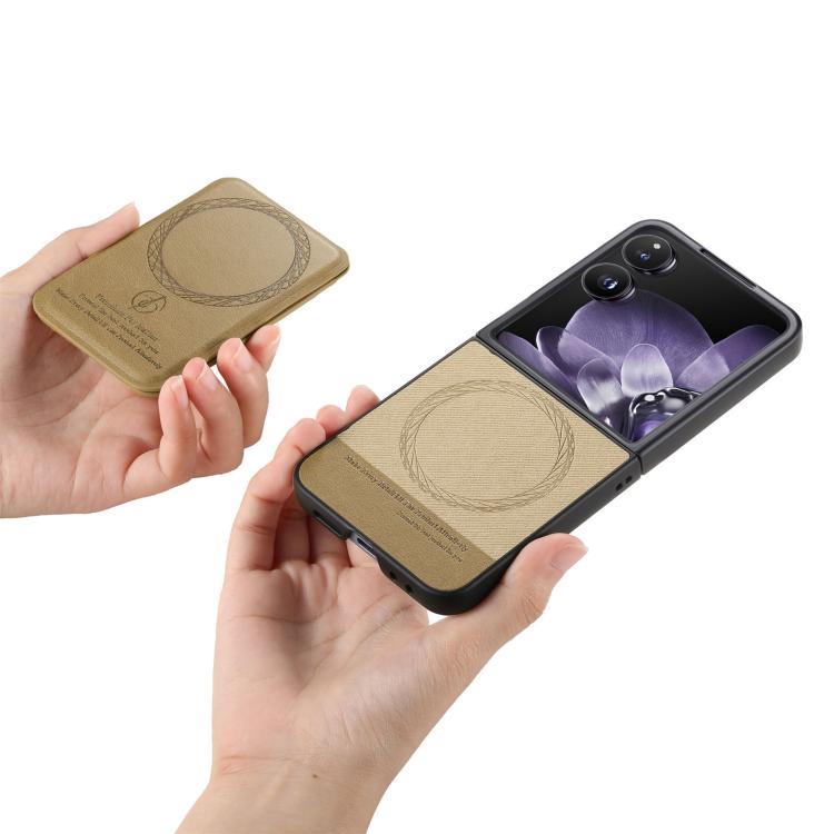 For Xiaomi Mix Flip Twill Fabric Leather Skin Card Bag Magnetic Back Phone Case
