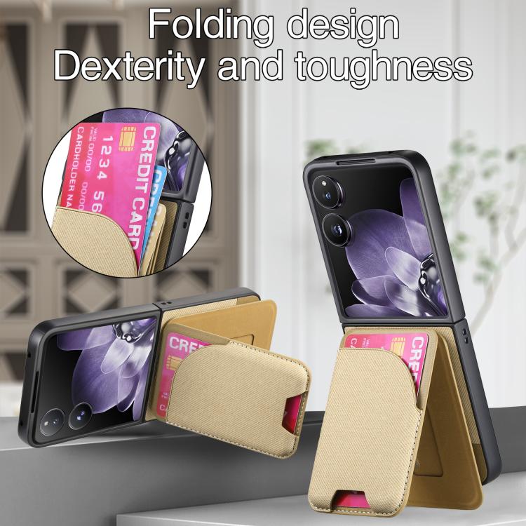 For Xiaomi Mix Flip Twill Fabric Leather Skin Card Bag Magnetic Back Phone Case