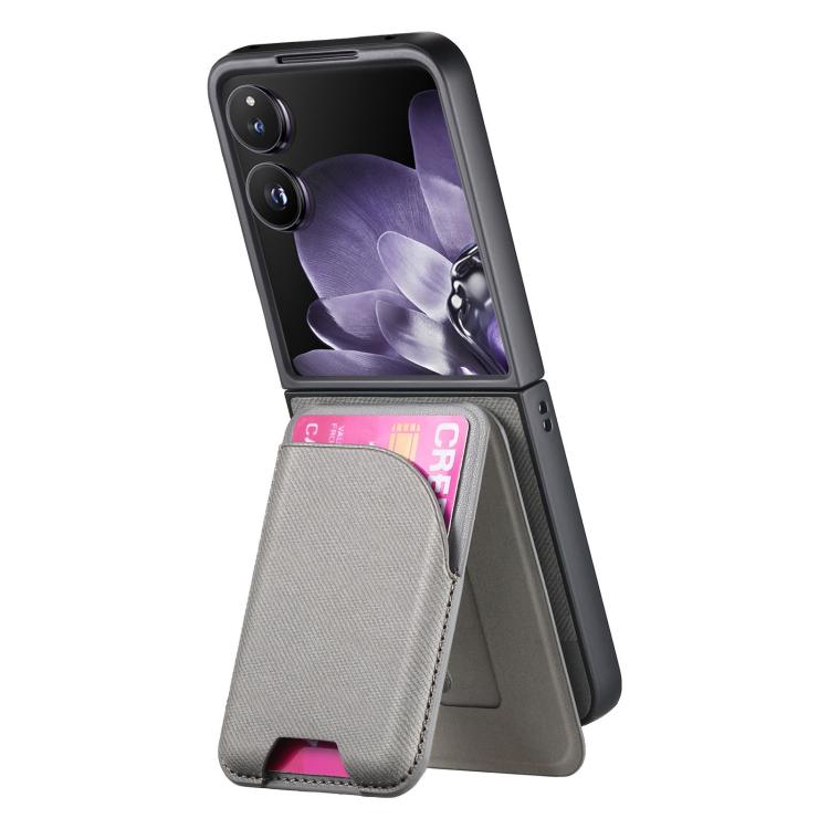 For Xiaomi Mix Flip Twill Fabric Leather Skin Card Bag Magnetic Back Phone Case