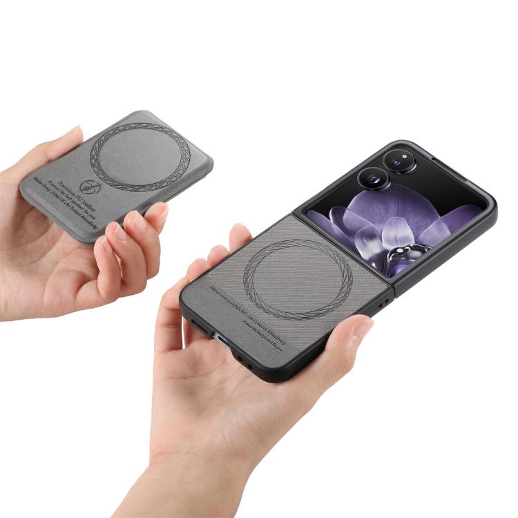 For Xiaomi Mix Flip Twill Fabric Leather Skin Card Bag Magnetic Back Phone Case