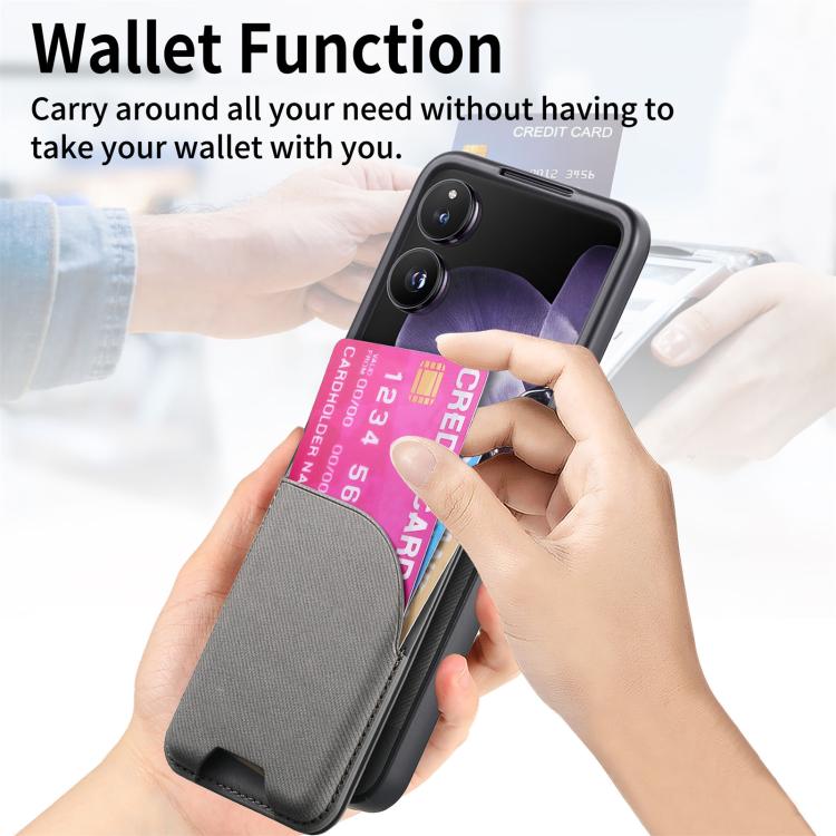 For Xiaomi Mix Flip Twill Fabric Leather Skin Card Bag Magnetic Back Phone Case